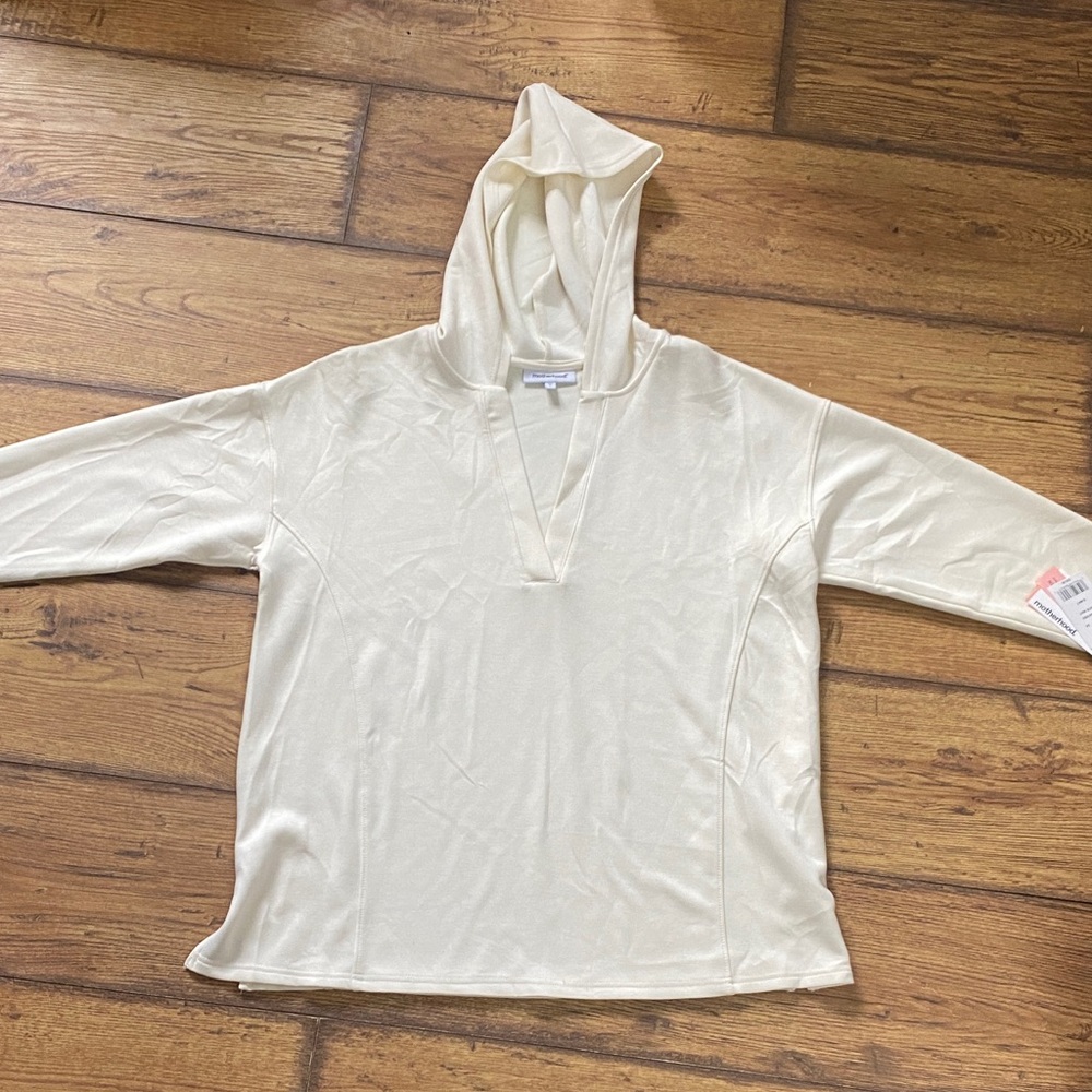 Motherhood Cream Hooded Sweatshirt